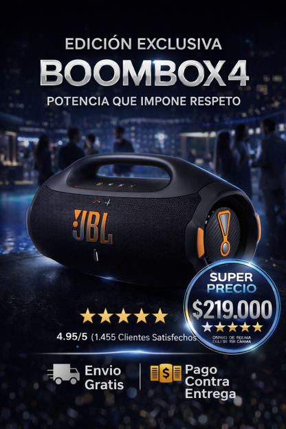 🎶 JBL Boombox 4 🔊  Potencia que se Siente, Estilo que Impone 💥
