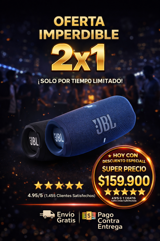 SUPER OFERTA  PARLANTE JBL CHARGE 5 2X1