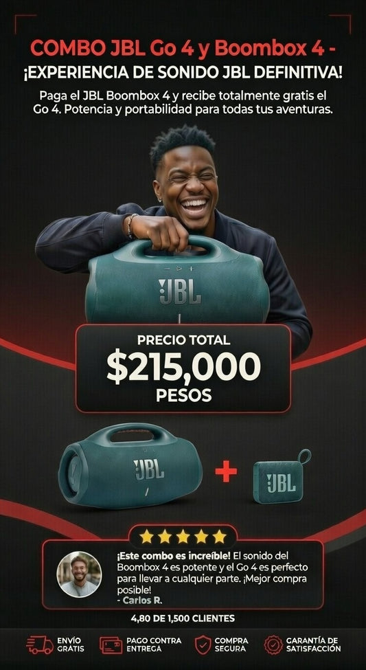 🔊🔥 Compra el Boombox 4 y recibe el Go 4 ¡TOTALMENTE GRATIS! 🎶
