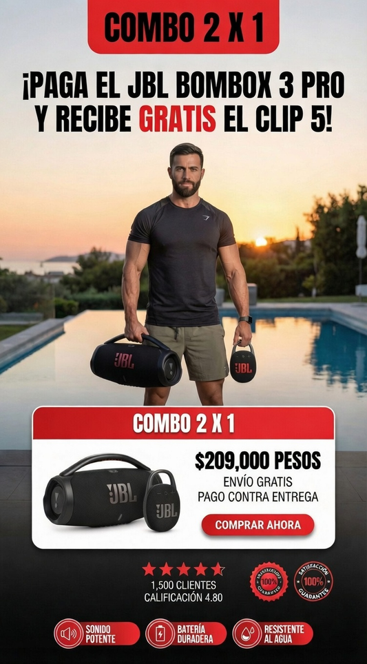 🔊🎶 Dúo Poderoso: Boombox 3 + Clip 5 🎵🔥
